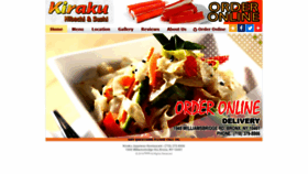 What Kirakujapaneserestaurant.com website looked like in 2019 (5 years ago)