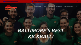 What Kickball-baltimore.com website looked like in 2019 (5 years ago)
