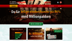 What Klasselotteriet.dk website looked like in 2019 (6 years ago)