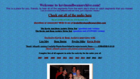 What Kevinandbeanarchive.com website looked like in 2019 (5 years ago)