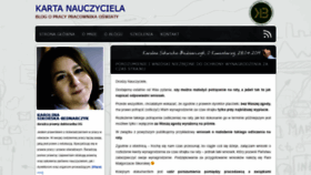 What Kartanauczycielablog.pl website looked like in 2019 (6 years ago)