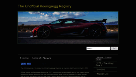 What Koenigsegg-registry.net website looked like in 2019 (5 years ago)