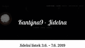 What Kantyna9.cz website looked like in 2019 (4 years ago)