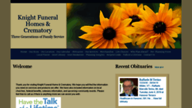 What Knightfuneralhomes.com website looked like in 2019 (4 years ago)