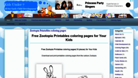 What Kidsunder7.com website looked like in 2019 (4 years ago)