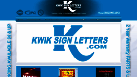 What Kwiksignletters.com website looked like in 2019 (4 years ago)