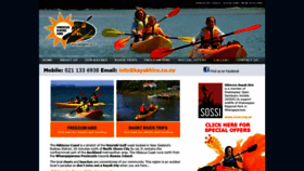 What Kayakhire.co.nz website looked like in 2019 (4 years ago)