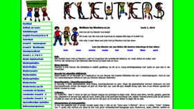 What Kleuters.co.za website looked like in 2019 (4 years ago)