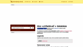 What Krizovkarskyslovnik.sk website looked like in 2019 (4 years ago)