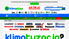 What Klimasklep.pl website looked like in 2019 (4 years ago)
