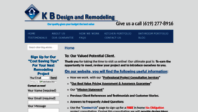What Kbdesignandremodeling.com website looked like in 2019 (4 years ago)