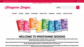 What Krissyanne.com website looked like in 2019 (4 years ago)