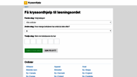 What Kryssordhjelp.no website looked like in 2019 (4 years ago)