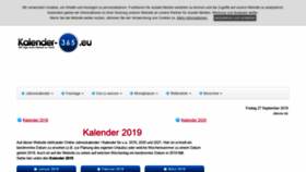 What Kalender-365.eu website looked like in 2019 (4 years ago)
