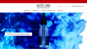 What Klotz-labs.com website looked like in 2019 (4 years ago)