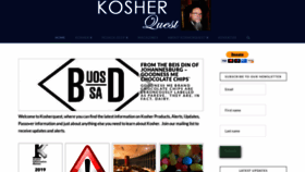 What Kosherquest.org website looked like in 2019 (4 years ago)