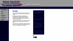What Kecinski-tlumaczenia.pl website looked like in 2019 (4 years ago)