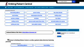 What Knittingpatterncentral.com website looked like in 2019 (4 years ago)