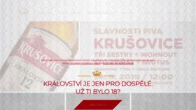 What Krusovice.cz website looked like in 2019 (4 years ago)