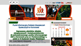What Koronowo.pl website looked like in 2019 (4 years ago)