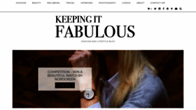 What Keepingitfabulous.com website looked like in 2019 (4 years ago)