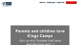 What Kingscamps.org website looked like in 2019 (4 years ago)