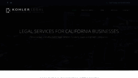 What Kohler.legal website looked like in 2019 (4 years ago)