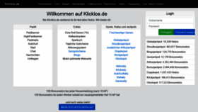 What Klicklos.de website looked like in 2019 (4 years ago)