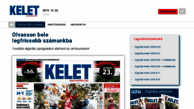 What Kelet.hu website looked like in 2019 (4 years ago)