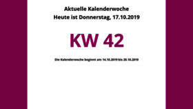 What Kalenderwochen.cc website looked like in 2019 (4 years ago)