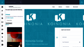 What Koinonia.social website looked like in 2019 (4 years ago)