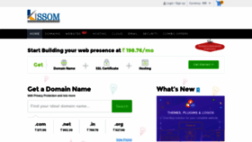 What Kissom.com website looked like in 2019 (4 years ago)