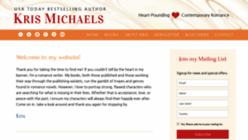 What Krismichaelsauthor.com website looked like in 2019 (4 years ago)