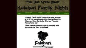 What Kalaharifamilynights.com website looked like in 2019 (4 years ago)