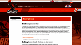 What Keenehockey.org website looked like in 2019 (4 years ago)