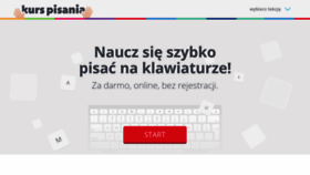 What Kurspisania.pl website looked like in 2019 (4 years ago)