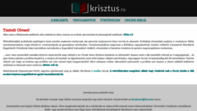 What Krisztus.ro website looked like in 2019 (4 years ago)