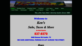 What Kenstacos.com website looked like in 2019 (4 years ago)