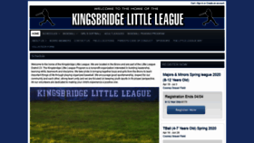 What Kingsbridgelittleleague.org website looked like in 2019 (4 years ago)