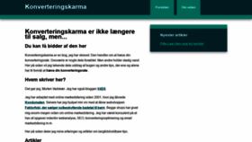 What Konverteringskarma.dk website looked like in 2019 (4 years ago)