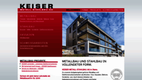 What Keiser-metallbau.ch website looked like in 2019 (4 years ago)