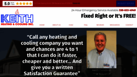 What Keithheatingandcooling.com website looked like in 2019 (4 years ago)
