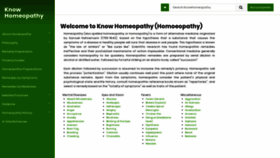 What Knowhomeopathy.com website looked like in 2019 (4 years ago)