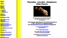 What Kleinplanetenseite.de website looked like in 2019 (4 years ago)