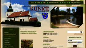 What Kunice.cz website looked like in 2019 (4 years ago)