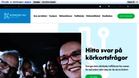 What Korkort.nu website looked like in 2019 (4 years ago)