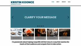 What Kristinkoonce.com website looked like in 2019 (4 years ago)