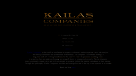 What Kailasinc.com website looked like in 2019 (4 years ago)