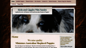 What Kicksandgigglesminiaussies.com website looked like in 2019 (4 years ago)