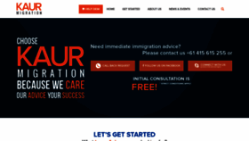 What Kaurmigration.com.au website looked like in 2019 (4 years ago)